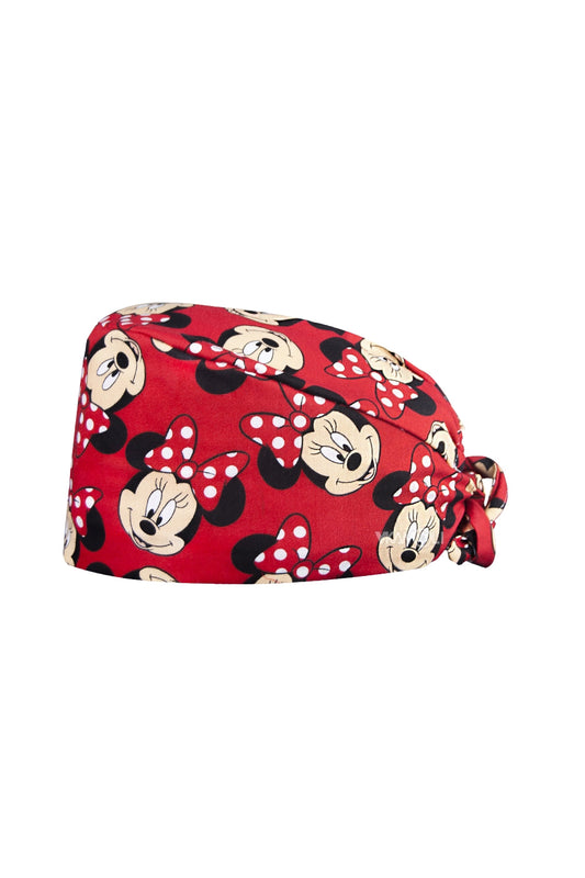 OP-Haube – Rot mit Minnie-Mouse-Motiv