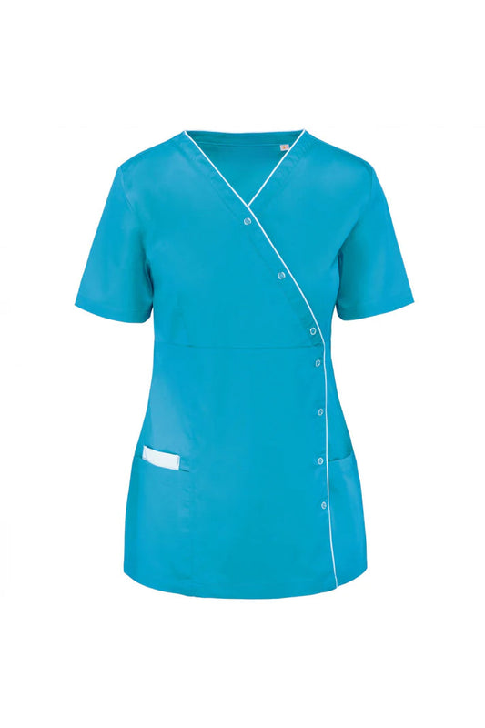 Lima – Medizinische Bluse – Damen – Waschbar bei 75° – Blau