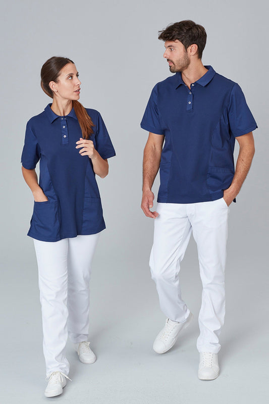 Polo-Tunika Unisex Marineblau