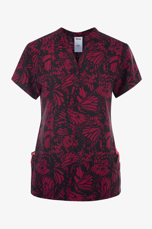 Medizinische Bluse – Schwarz und Violett