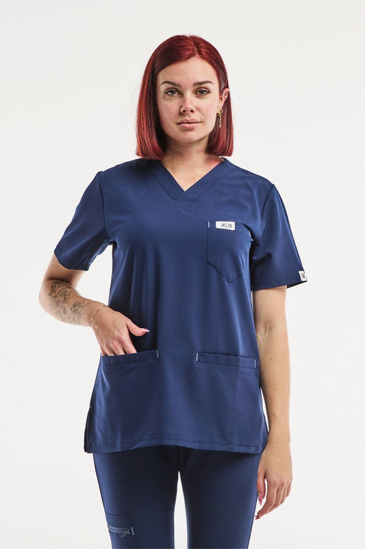 Slimfit – Medizinische Tunika – Blau