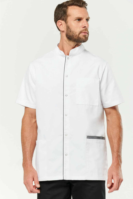 Oscar – Medizinische Bluse – Herren – Waschbar bei 60° – Weiß