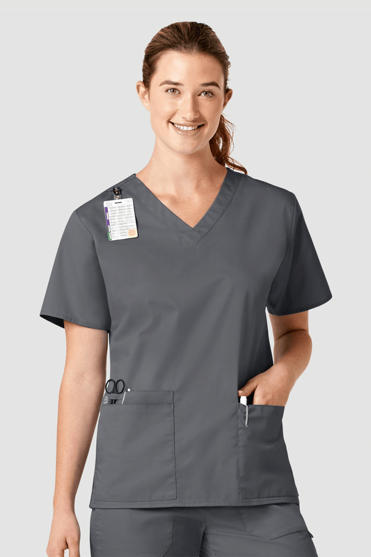 Wonderwork - Medizinische Bluse - Damen - Dunkelgrau