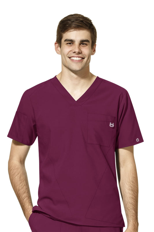 W123 - Medizinische Bluse - Bordeaux - Herren