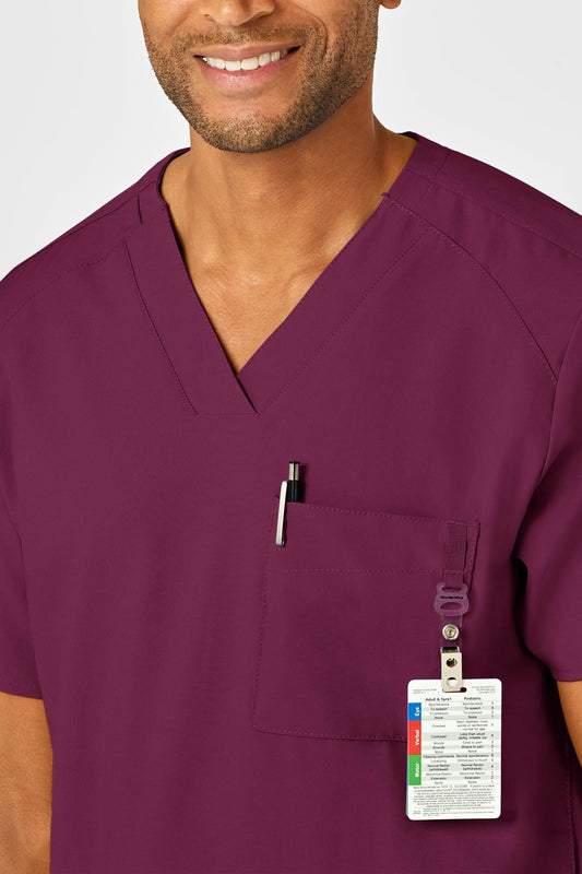 W123 - Medizinische Bluse - Bordeaux - Herren