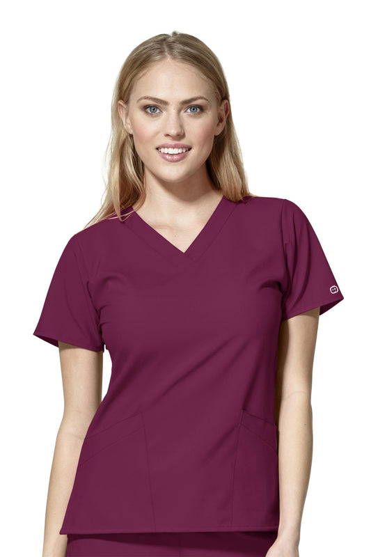 W123 - Medizinische Bluse - Bordeaux - Damen