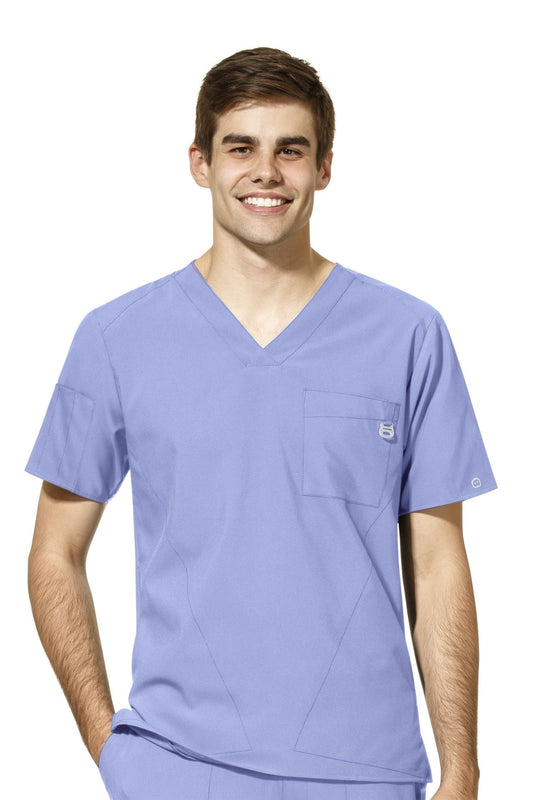 W123 - Medizinische Bluse - Himmelblau - Herren