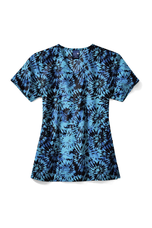 Medizinische Bluse – Schwarz & Blau