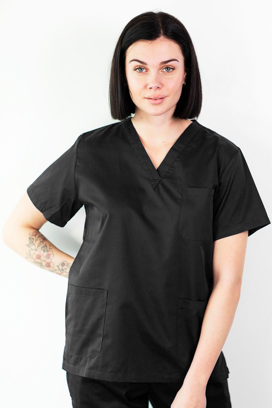 Basicfit - Medizinische Tunika - Unisex - Schwarz