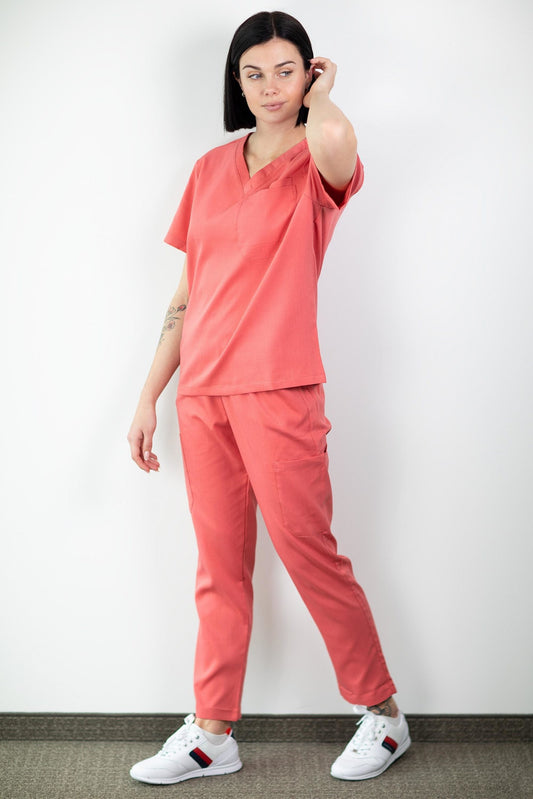 Medfit - Medizinisches Set Bluse und Hose - Unisex - Rosa