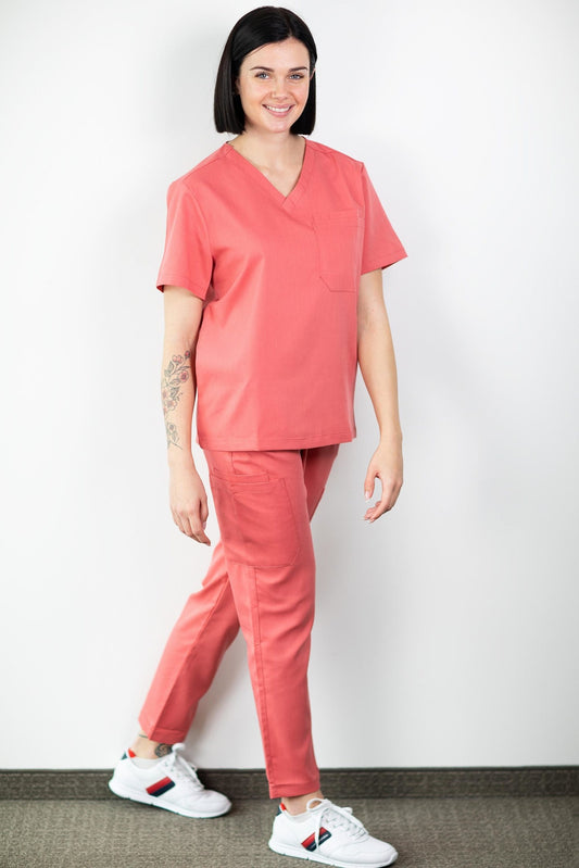 Medfit - Medizinisches Set Bluse und Hose - Unisex - Rosa
