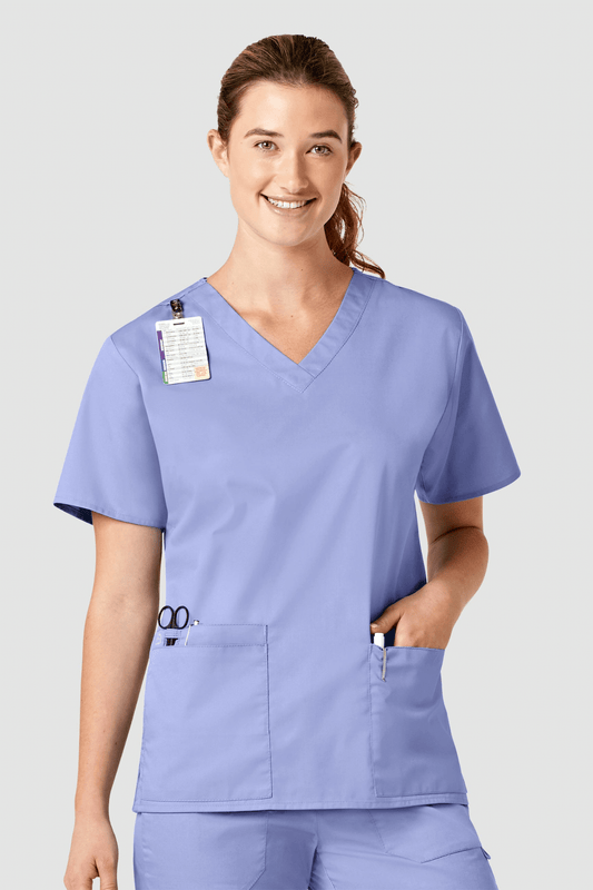 Wonderwork - Medizinische Bluse - Damen - Hellblau