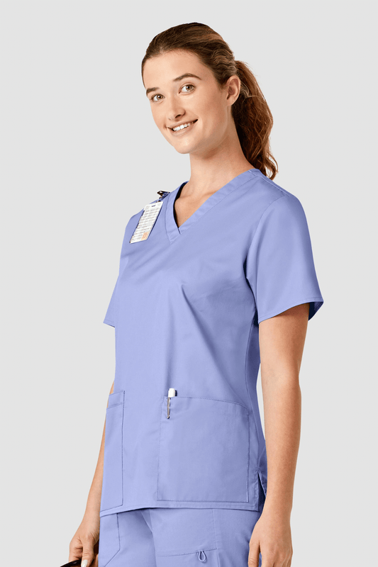 Wonderwork - Medizinische Bluse - Damen - Hellblau