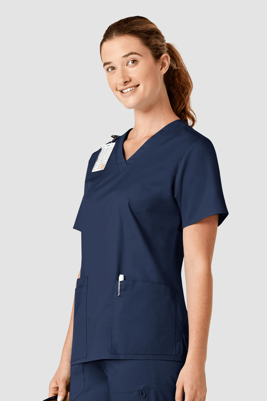 Wonderwork - Medizinische Bluse - Damen - Marineblau