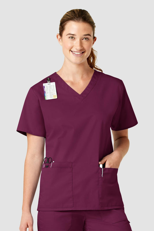 Wonderwork - Medizinische Bluse - Damen - Bordeaux
