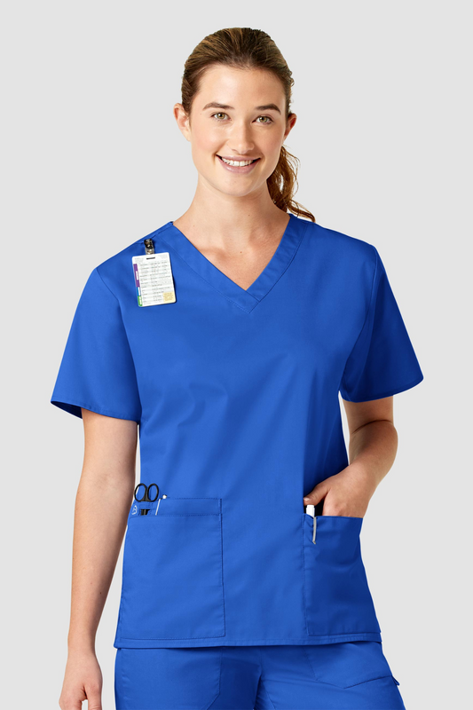 Wonderwork - Medizinische Bluse - Damen - Royalblau