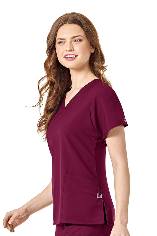 W123 - Medizinische Bluse - Bordeaux - Damen