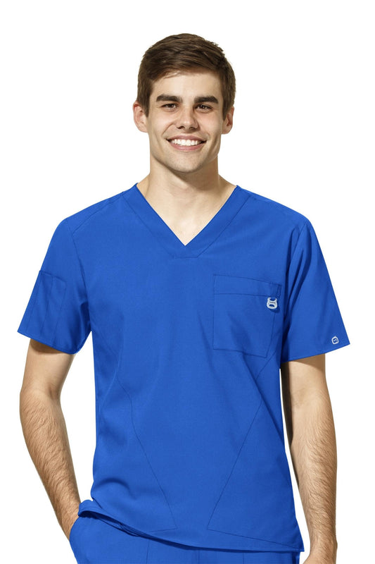 W123 - Medizinische Bluse - Royalblau - Herren