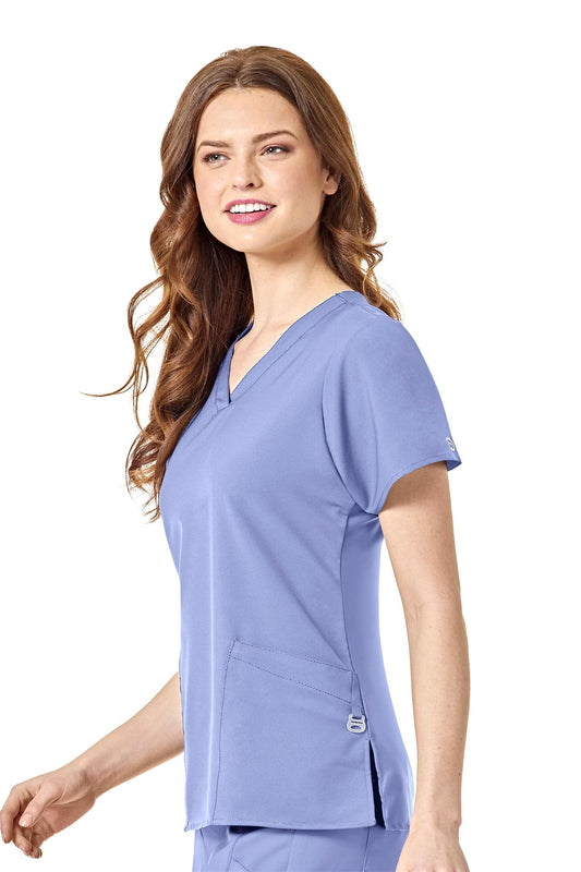 W123 - Medizinische Bluse - Himmelblau - Damen