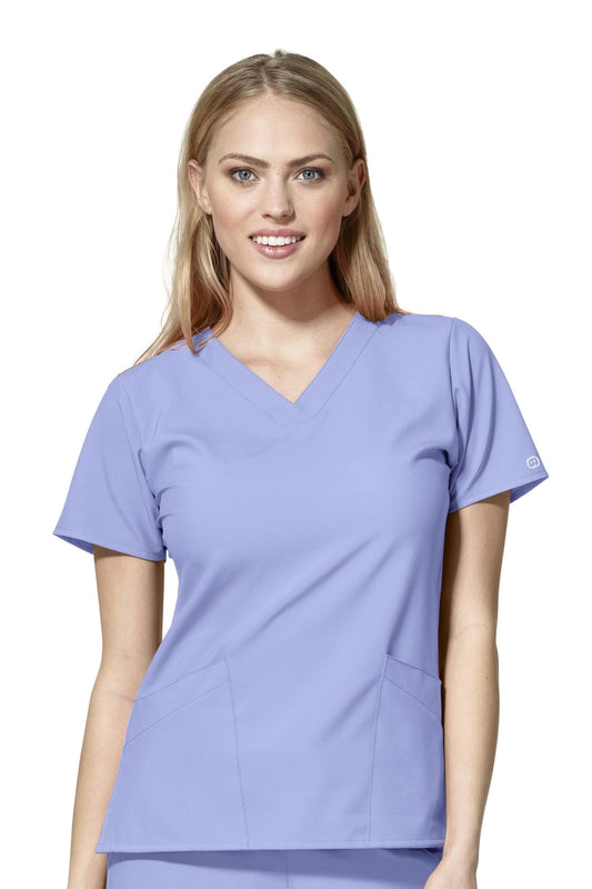 W123 - Medizinische Bluse - Himmelblau - Damen