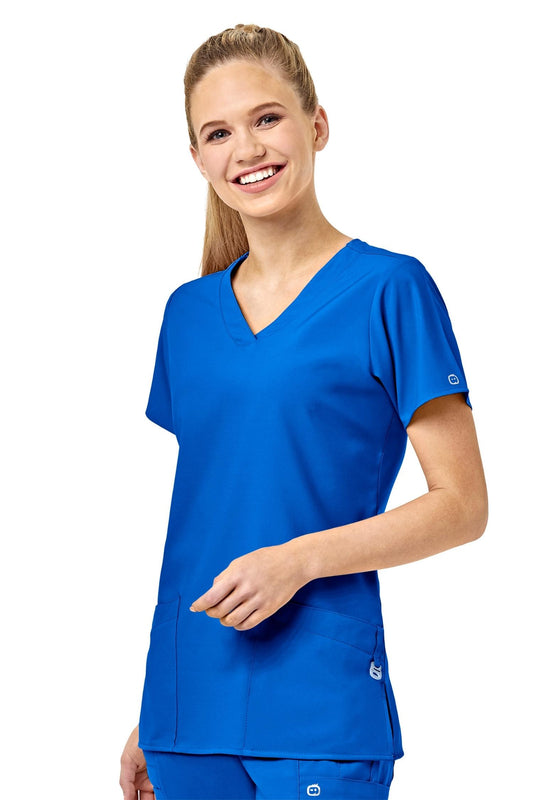 W123 - Medizinische Bluse - Royalblau - Damen