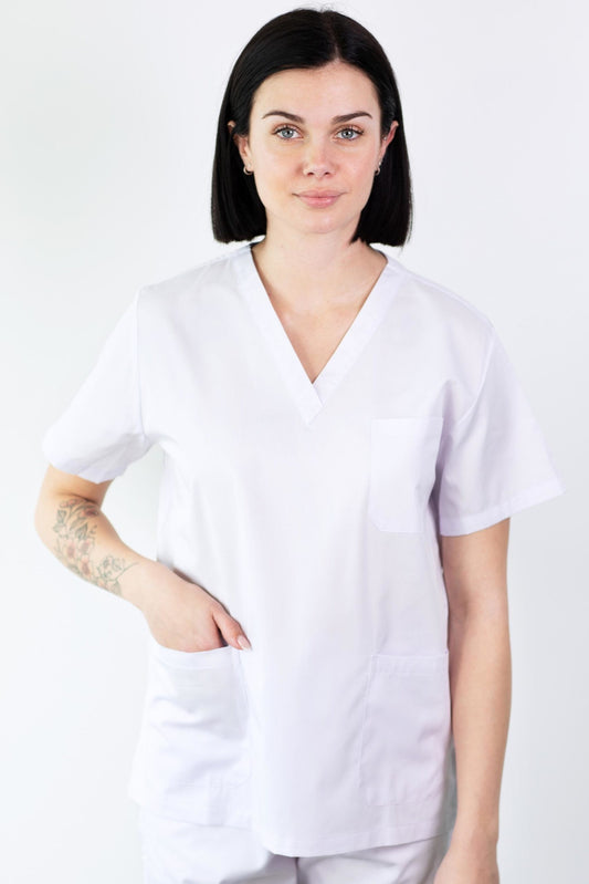 Basicfit - Medizinische Tunika - Unisex - Weiß