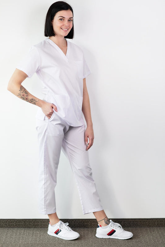 Basicfit - Medizinische Tunika - Unisex - Weiß