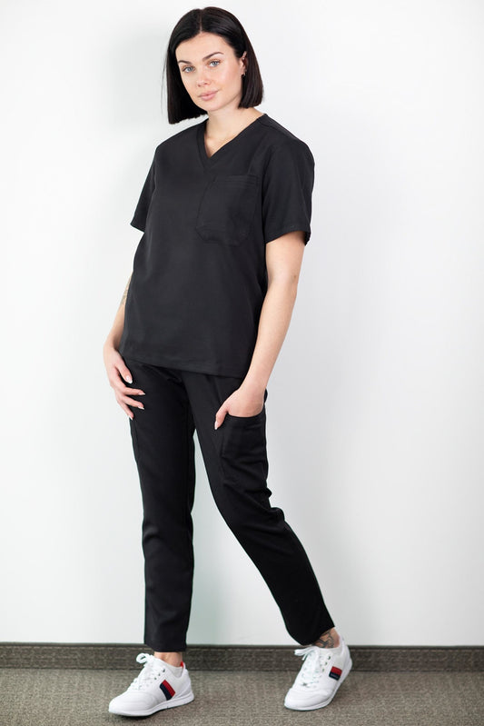 Medfit - Medizinische Bluse - Unisex - Schwarz