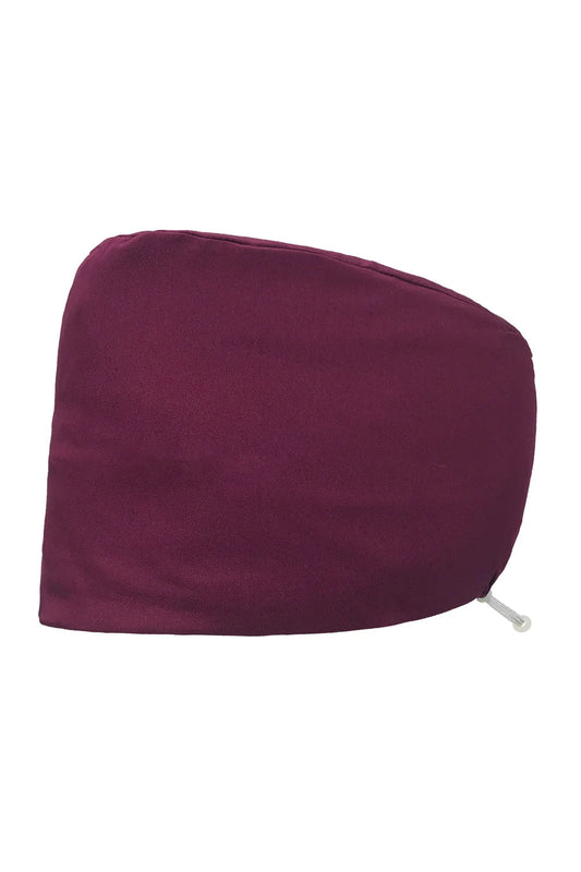 Chirurgische Haube / OP-Haube - Bordeaux - Lange Haare