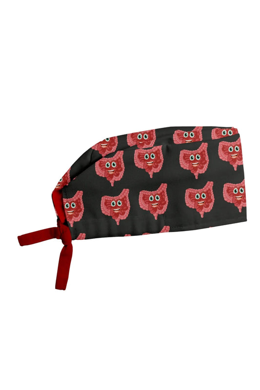 OP-Haube – Grau mit Verdauungssystem-Muster